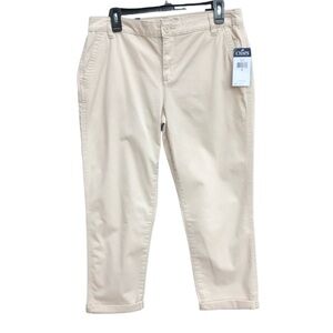 NWT 8 Chaps Denim Women’s Tan Khaki Ankle Capris Business Casual Work